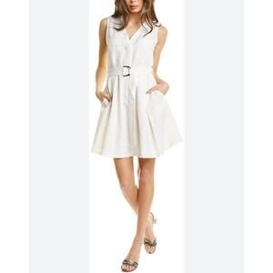 Club Monaco Day-to-Night Sleeveless Linen Blend Mini Dress